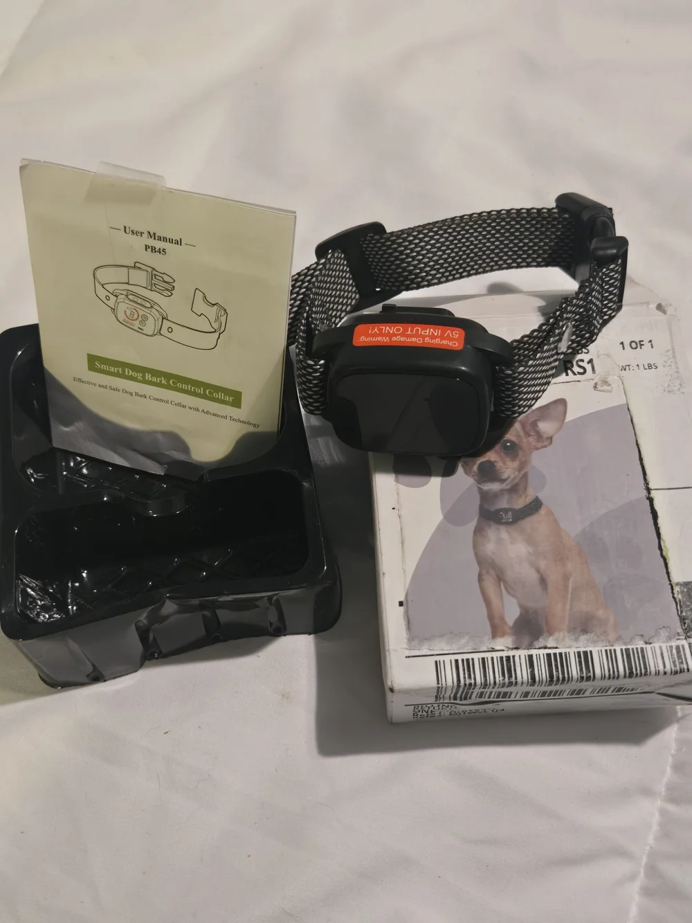 Dog Bark Control Collar - Black Adjustable Training Collar